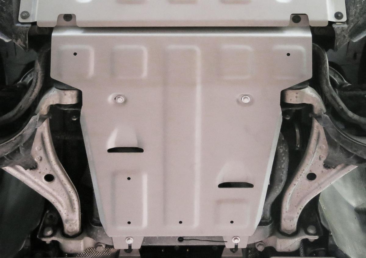 Защита картера Rival для Mercedes-Benz GLE W166 (250d) 2015-2018, штампованная, алюминий 4 мм, с крепежом, 333.3930.1