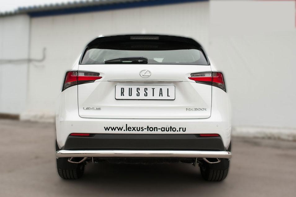Защита заднего бампера d57 для Lexus NX 200t 2014 F Sport, Slitkoff LNXZ-002144