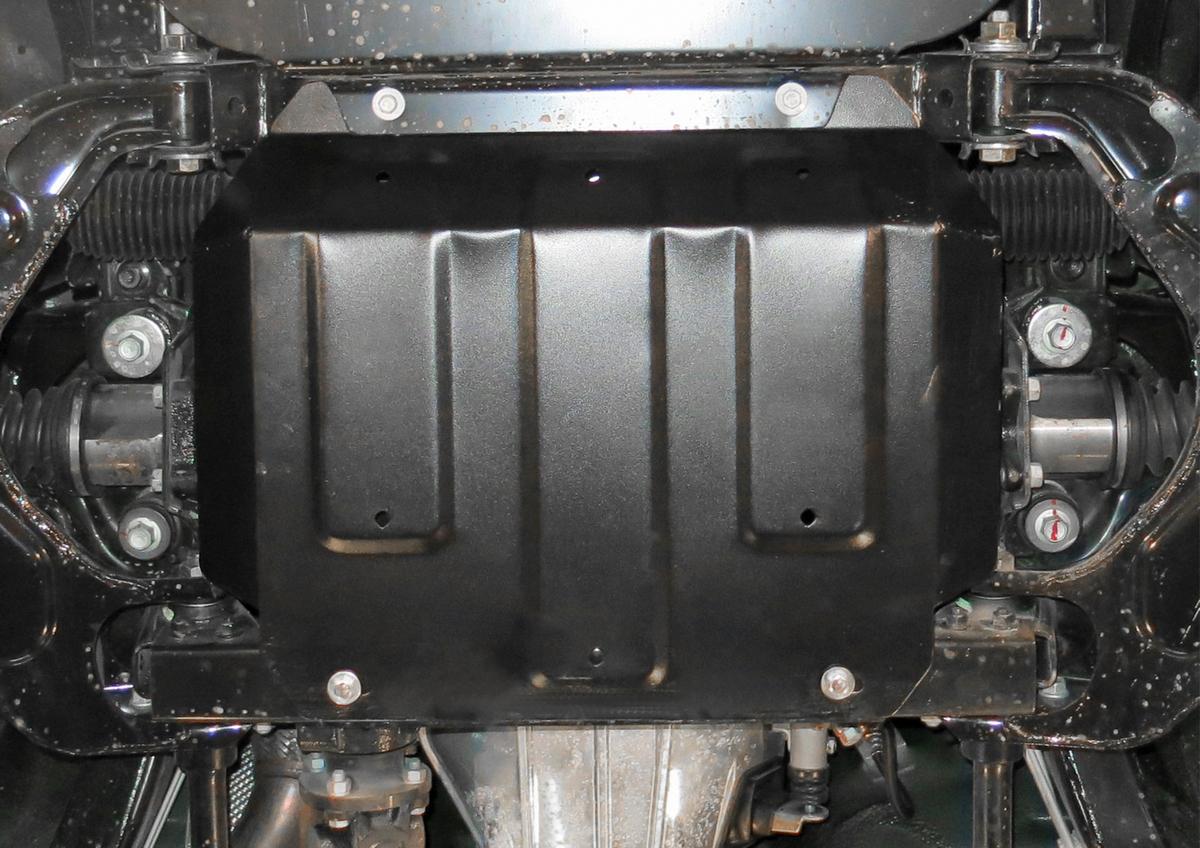 Защита картера АвтоБроня для Great Wall Hover H3 I рестайлинг (V - 2.0T) 2014-2016, штампованная, сталь 1.8 мм, с крепежом, 111.02022.1