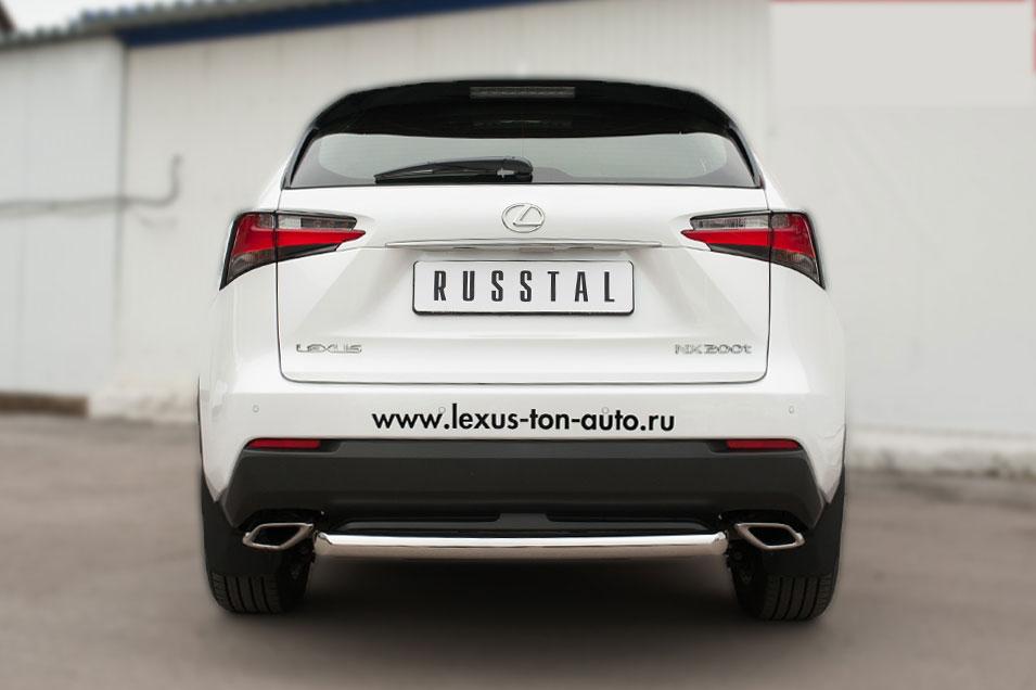 Защита заднего бампера d57 для Lexus NX 200t 2014 F Sport, Slitkoff LNXZ-002142