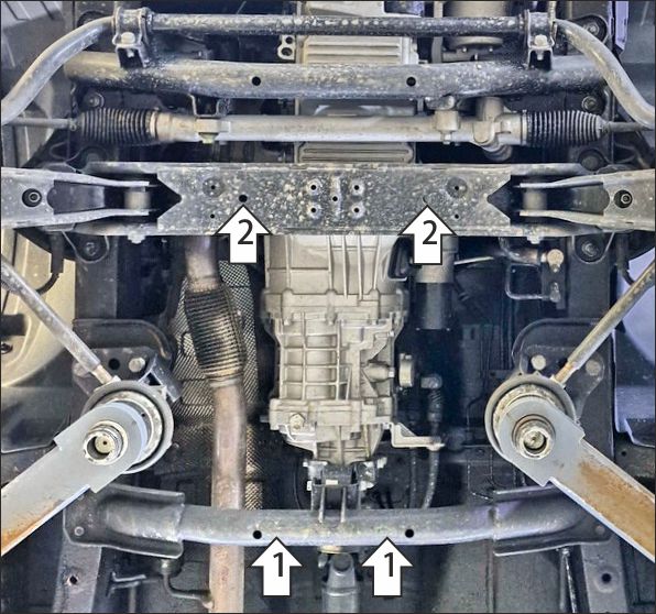 Защита стальная Мотодор (Коробка переключения передач), 2 мм,  Sollers SF1  2025- арт. 78704