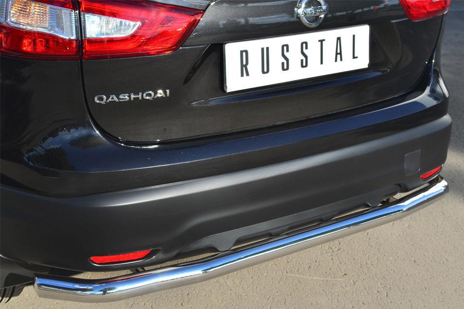Защита заднего бампера d57 для Nissan Qashqai 14-/15- SPB, Slitkoff NQQZ-001797