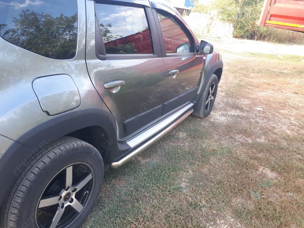 Защита порогов d57 труба Renault Duster (2015-2021) , Slitkoff, арт. RD15006
