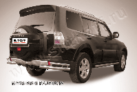 Уголки d76+d42 двойные Mitsubishi Pajero IV (2006-2023) Black Edition, Slitkoff, арт. MPJ018BE