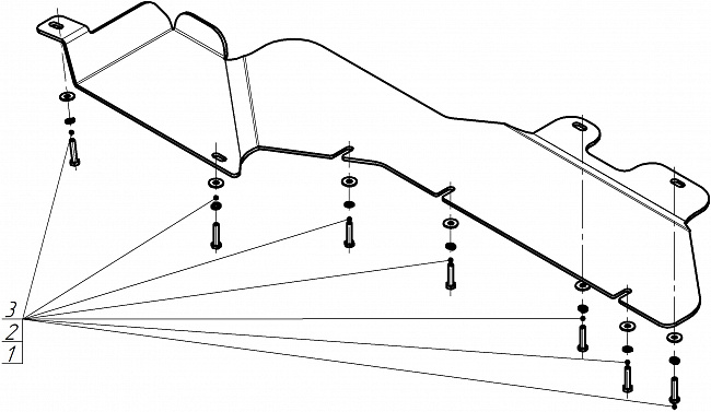 Защита алюминиевая Мотодор (Силовые провода), 4 мм,  Li L6  2024- арт. 349902