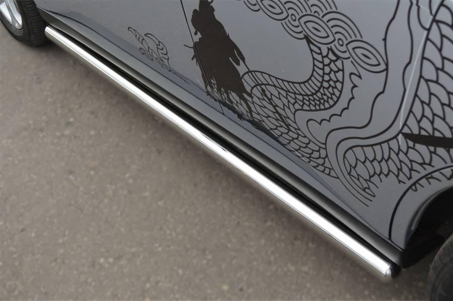 Пороги труба d63 вариант 3 для Mitsubishi Outlander 2012, Руссталь MRT-0010533