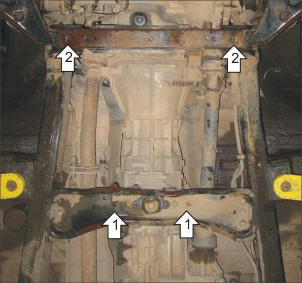 Защита  Мотодор (Коробка переключения передач), 3 мм, сталь для Mitsubishi L 200   2006-2014 арт.11308