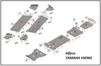 Комплект защиты квадроцикла YAMAHA VIKING 2014-, алюминий 4мм, ALFeco, арт. ALF12008al