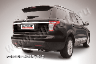 Защита заднего бампера d57 Ford Explorer (2010-2015) Black Edition, Slitkoff, арт. FEX009BE