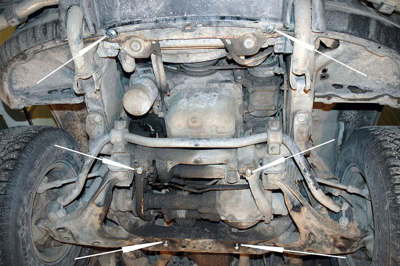 Защита картера для MITSUBISHI Delica  1994 - 2007, V-2,8 TD, Sheriff, сталь 2,5 мм, арт. 14.1332