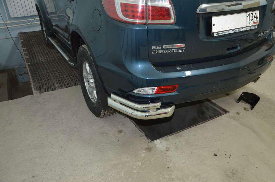 Защита заднего бампера угловая для автомобиля CHEVROLET Trailblazer 2013. CTB.13.20, Россия