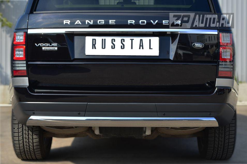 Защита заднего бампера d75х42 для Land Rover Range Rover 2013, Руссталь LRV-001444