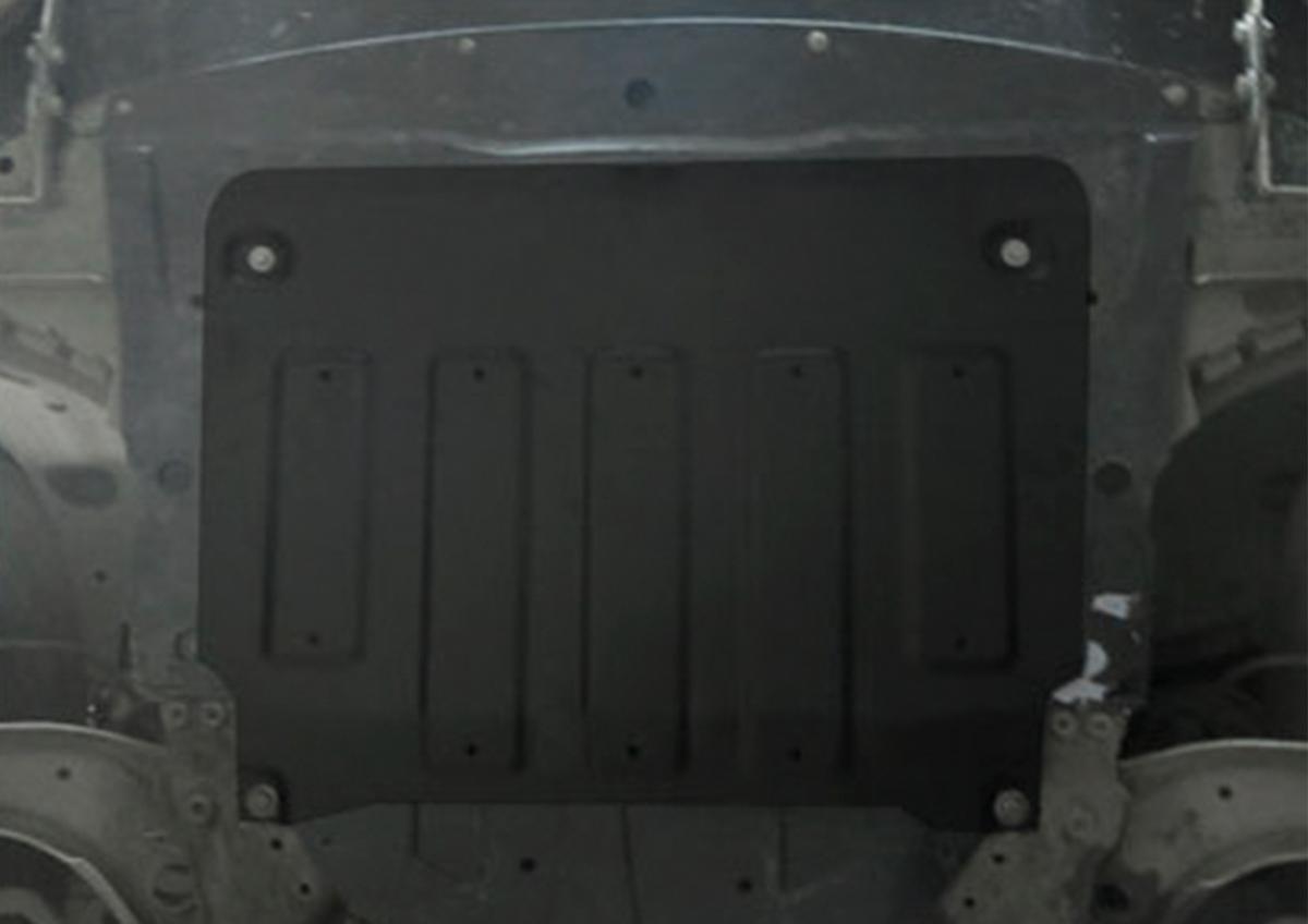 Защита картера и КПП АвтоБроня для Nissan Qashqai II Европа (V - 1.2; 1.6D; 2.0) 2014-2015, штампованная, сталь 1.8 мм, с крепежом, 111.04153.1