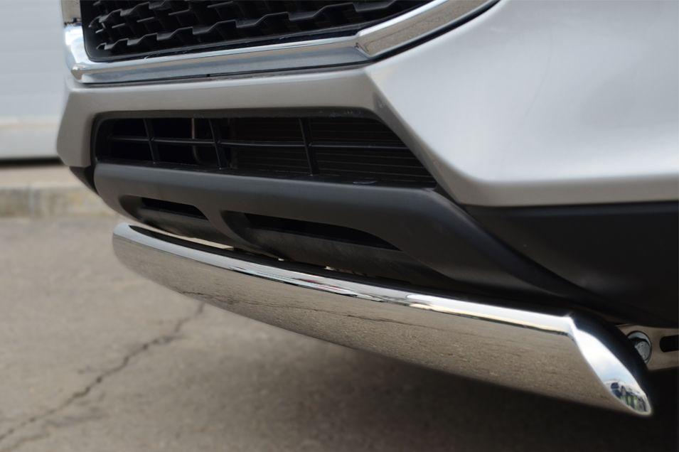 Защита переднего бампера d75х42 овал для Mitsubishi ASX 2013, Slitkoff MASZ-001323