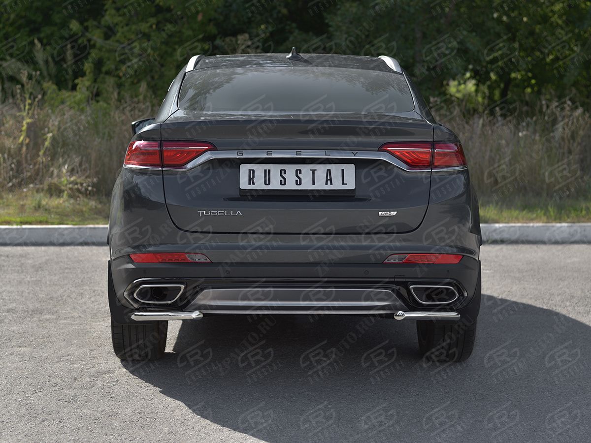 GEELY TUGELLA 2020- Защита заднего бампера уголки d42 секции GTGZ-003950