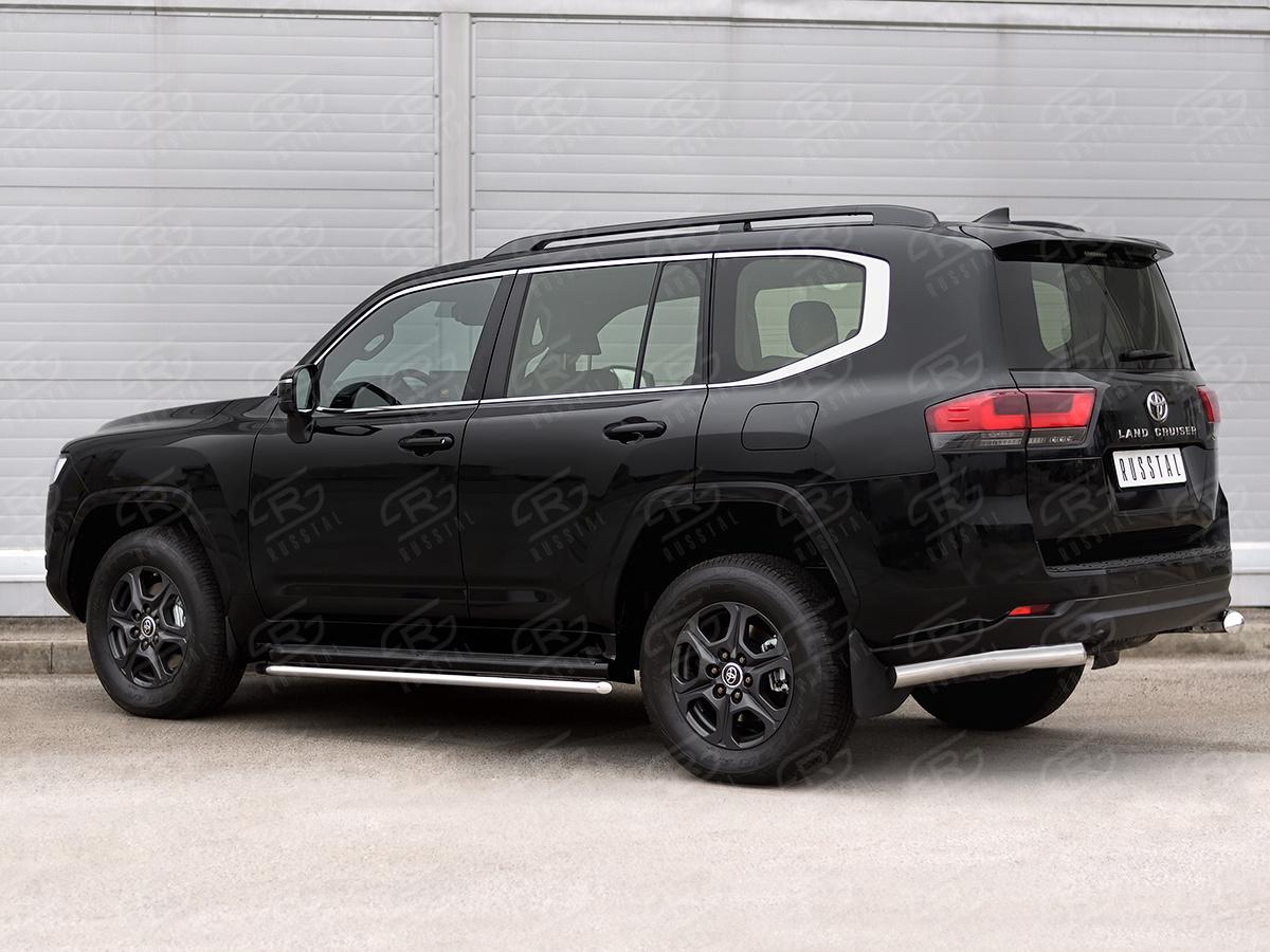 TOYOTA LAND CRUISER 300 2021 - Защита заднего бампера уголки d76 секции TLCZ-003794