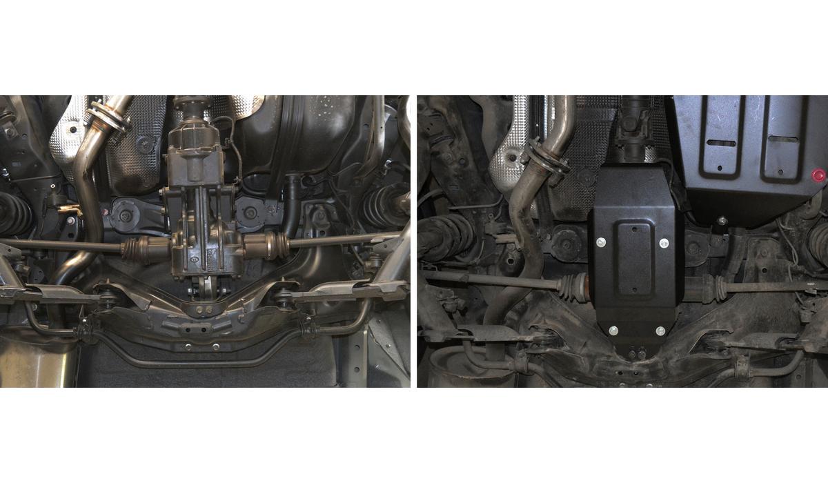 Защита редуктора АвтоБроня для Haval H2 (V - 1.5T) МКПП 4WD 2014-2020, штампованная, сталь 1.8 мм, с крепежом, 111.09403.1