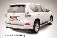 Защита заднего бампера d76 черная Lexus GX-460 (2013-2023) , Slitkoff, арт. LGX13-009B