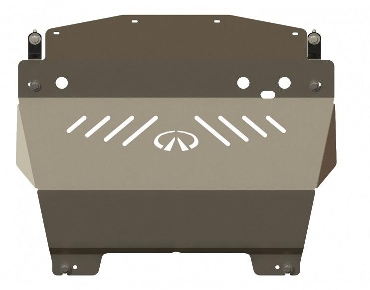 Защита картера для INFINITI Q 70 (M 35) 2006 - 2019, V-3,5 4wd, Sheriff, алюминий 5 мм, арт. 15.0919