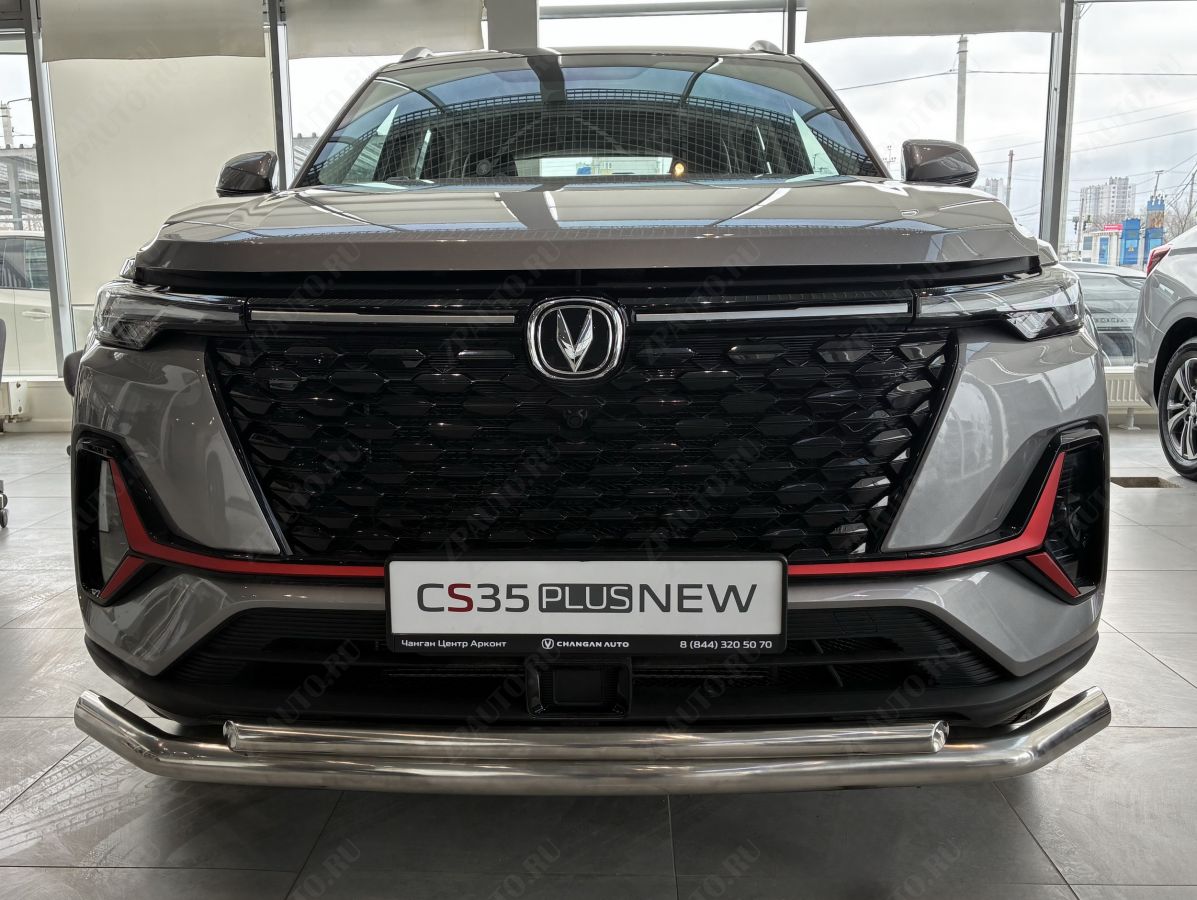 Защита переднего бампера двойная для автомобиля CHANGAN CS35 Plus 2023 арт. CGCS35P.23.03