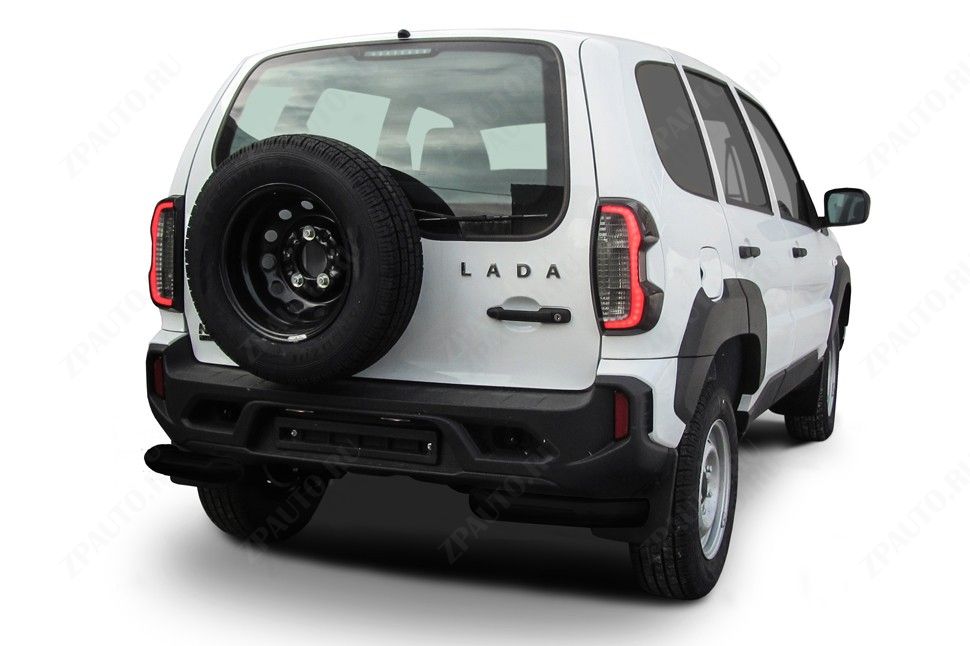 Уголки d76 черные Lada Niva Travel (2020-2023) , Slitkoff, арт. NivTR013B