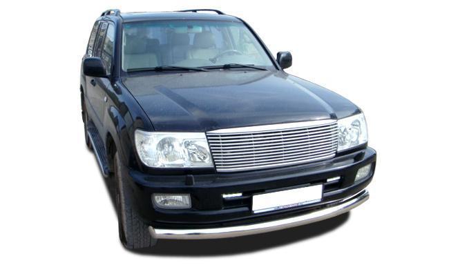 Защита переднего бампера (радиус) для автомобиля TOYOTA Land Cruiser 100     1998-2006, Россия TLC100.98.02
