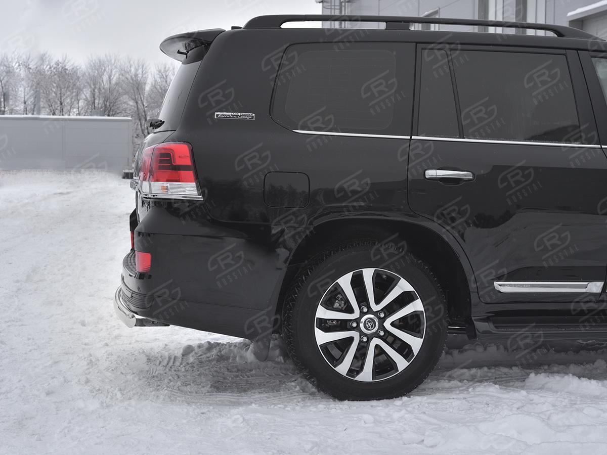 Защита заднего бампера d75х42 дуга TLCZ-003122 для автомобиля TOYOTA LAND CRUISER 200 2018 EXECUTIVE LOUNGE, Slitkoff