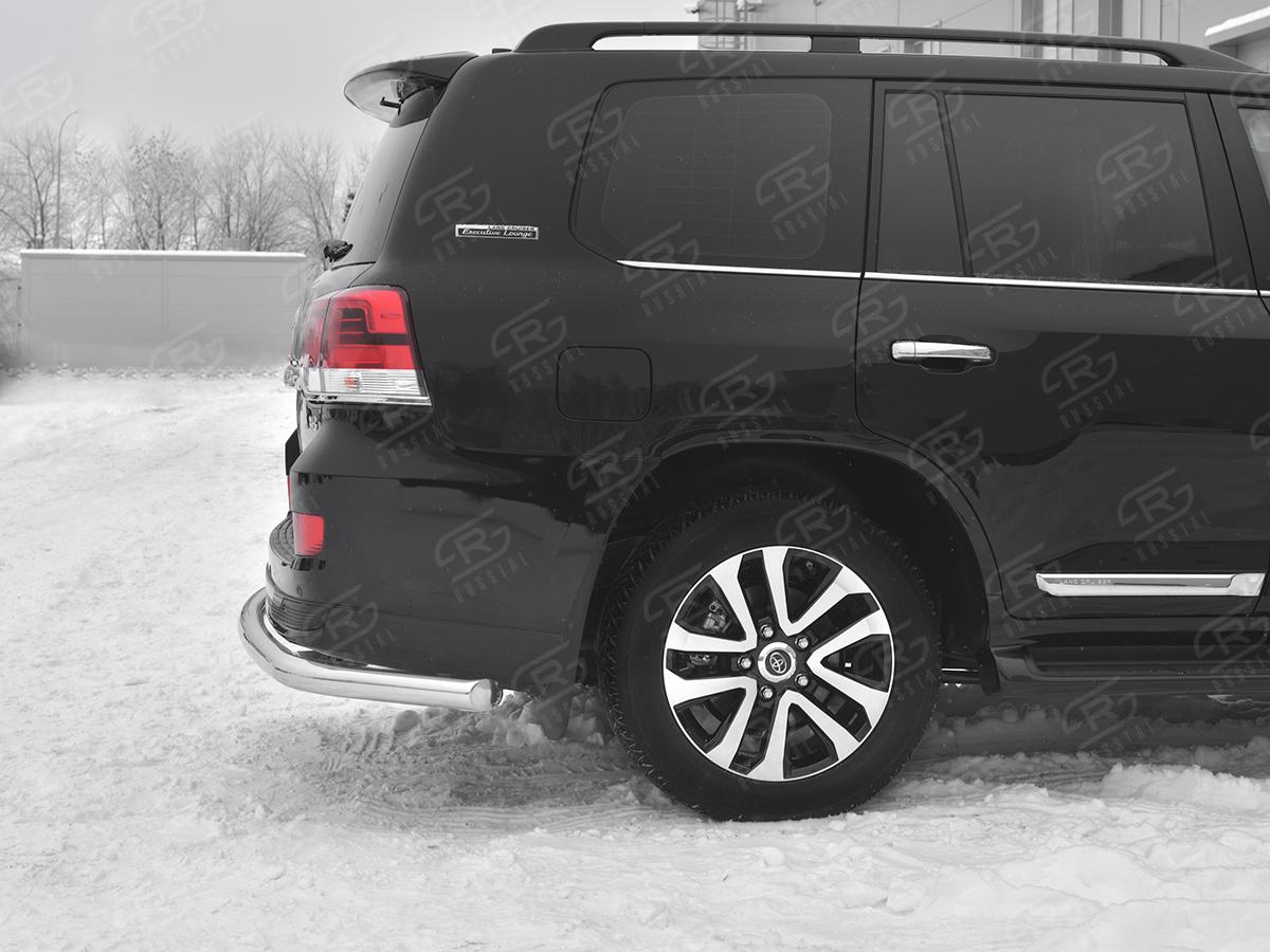 Защита заднего бампера d76 секции TLCZ-003123 для автомобиля TOYOTA LAND CRUISER 200 2018 EXECUTIVE LOUNGE, Slitkoff