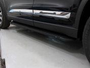 Пороги алюминиевые "Slim Line Black" 1780 мм для автомобиля Chery Tiggo 8 2020 TCC Тюнинг арт. CHERTIG820-32B
