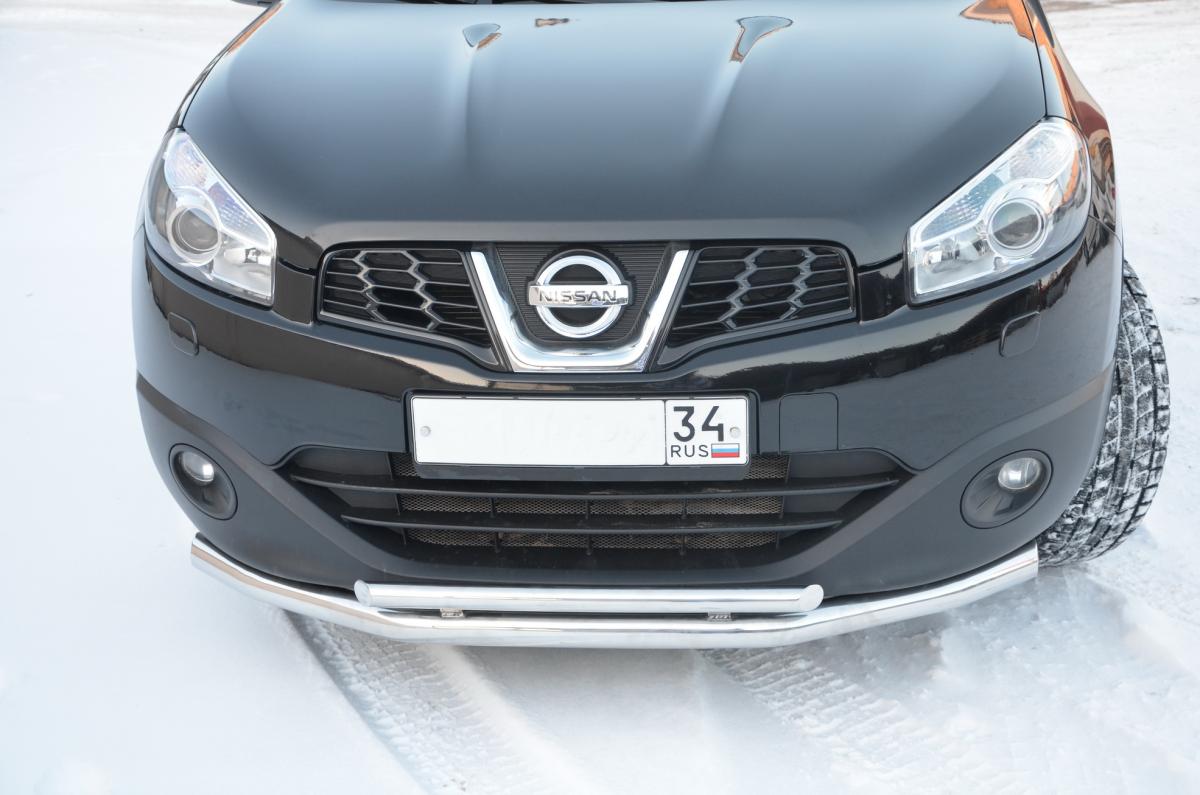 Защита переднего бампера двойная (радиус) для автомобиля NISSAN Qashqai 2008. NQ.11.03, Россия