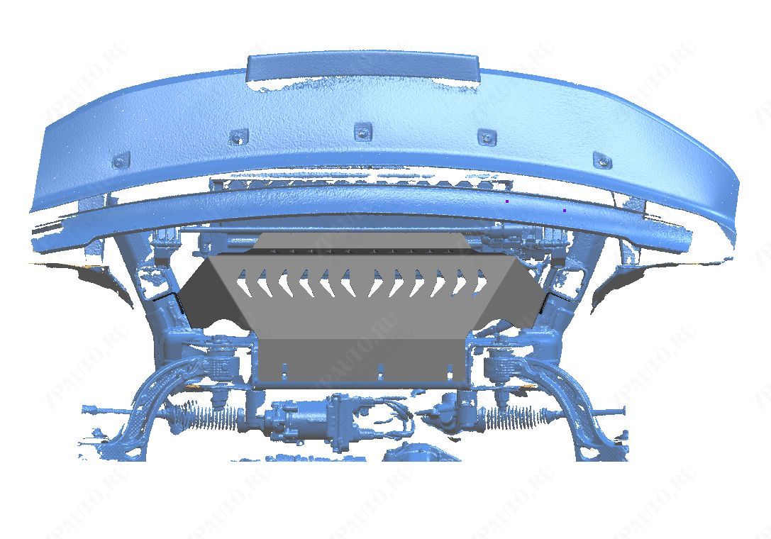 60.04ABC Защита радиатора DODGE RAM 1500 V-все, кроме V-3.6 (2018-) (Алюминий 4мм)