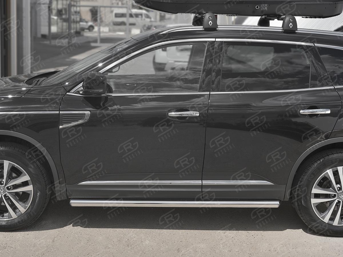 Пороги труба d57 (вариант 3) RKT-0029723 для автомобиля RENAULT KOLEOS 2017-, Slitkoff