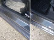 Накладки на пороги (лист шлифованный) для автомобиля Kia Rio II