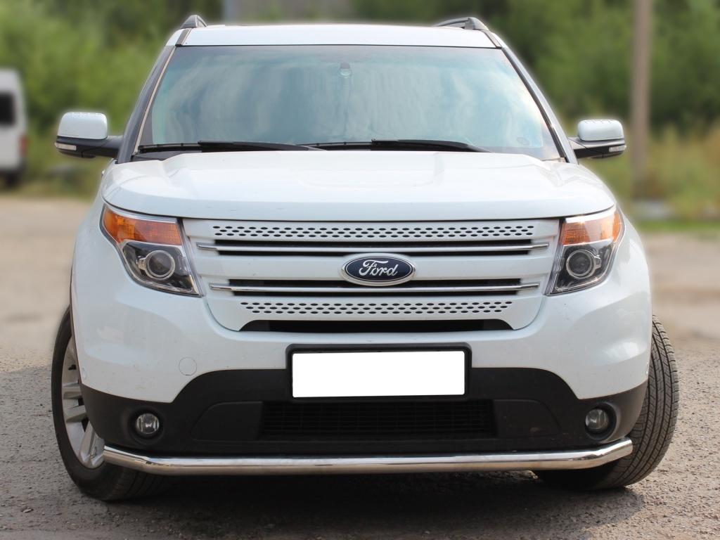Дуга передняя по низу бампера d-60 с подгибами для автомобиля Ford Explorer SPORT 2013-2014г.в, Технотек, арт. FE2013S_1