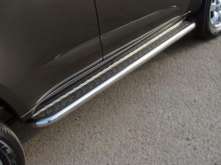 Пороги с площадкой 60,3 мм для автомобиля Chevrolet Trailblazer 2013- TCC Тюнинг арт. CHEVTRBL13-05