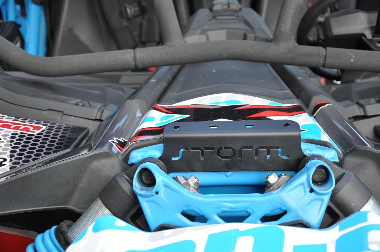 Кронштейн фары на амортизаторы для CAN-AM Maverick X3 2017-, сталь 2 мм, STORM, арт. MP 0484