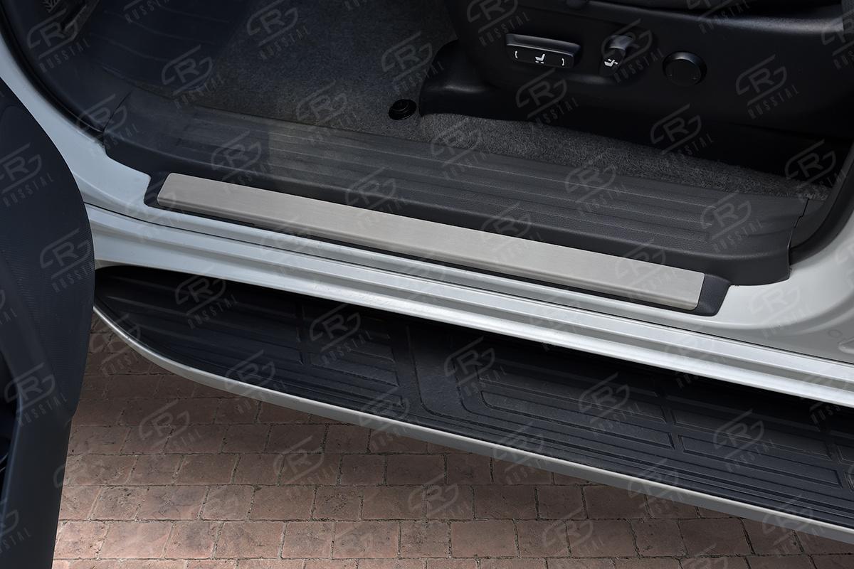 Накладки на пороги RUSSTAL (нерж., шлиф) LCPR09-02 для автомобиля Toyota Land Cruiser Prado 2009-2013, Slitkoff