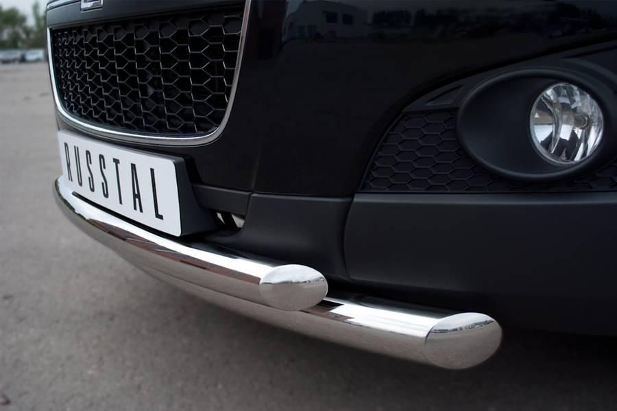 Защита переднего бампера d76/57 для Chevrolet Captiva 2012, Slitkoff CHCZ-000825