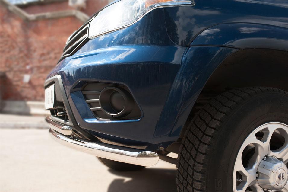 Защита переднего бампера d57/42 дуги для UAZ Patriot 2014, Slitkoff UPZ-002067