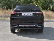 HAVAL F7X 1.5 4WD 2019-2022 Защита заднего бампера d57 секции black HF7XZ-003841CH