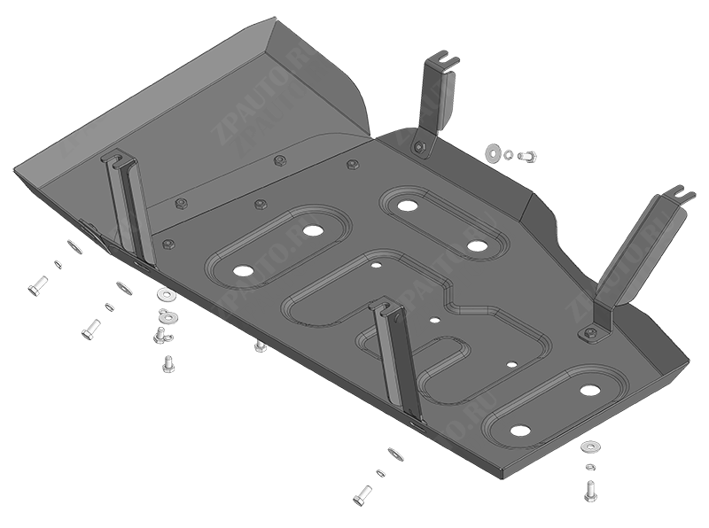 Защита стальная Мотодор (Топливный бак), 2 мм,  для Москвич 3  2022- арт. 77602