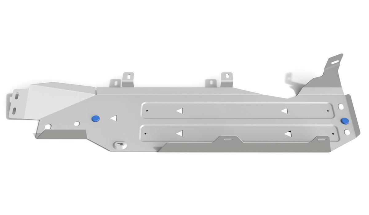 Защита топливного бака Rival для Jeep Wrangler JK 4-дв. 2007-2018, штампованная, алюминий 6 мм, с крепежом, 2333.2724.1.6