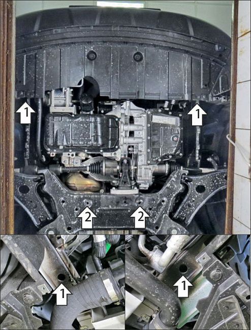 Защита АвтоСтандарт (Двигатель, Коробка переключения передач), 1,5 мм,  для BAIC X35  2019- арт. 58501