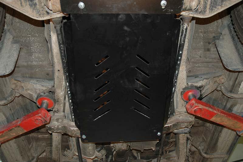 Защита КПП и РК для MITSUBISHI Pajero II - для 0552  1990 - 1999, V-2,4; 3,0; 3,5; 2,5TD; 2,8TD, Sheriff, сталь 2,5 мм, арт. 14.0929