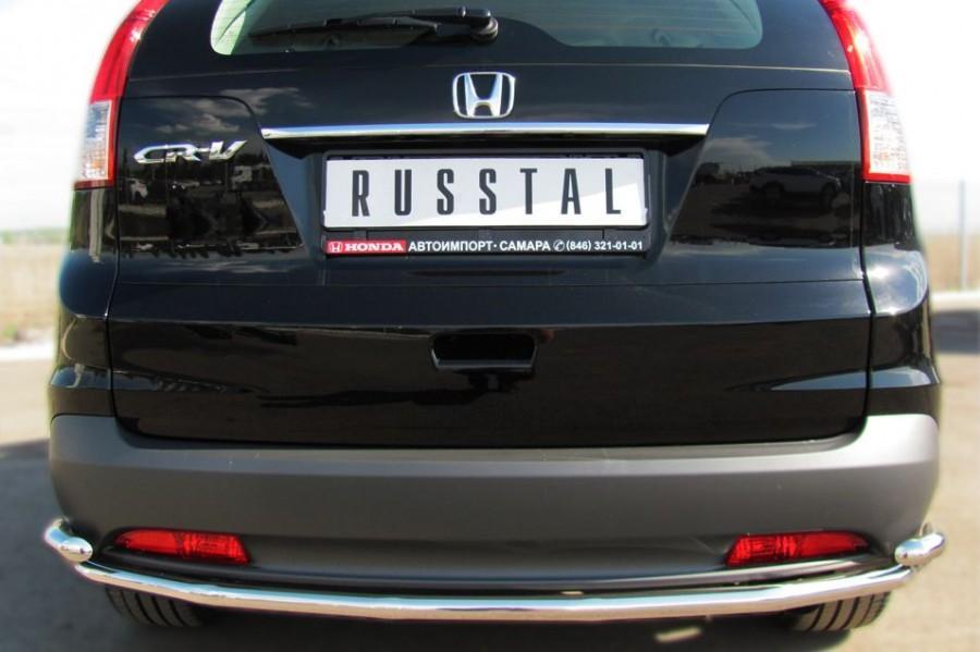 Защита заднего бампера d42/42 уголки для Honda CR-V 2013, Slitkoff HVZ-001344