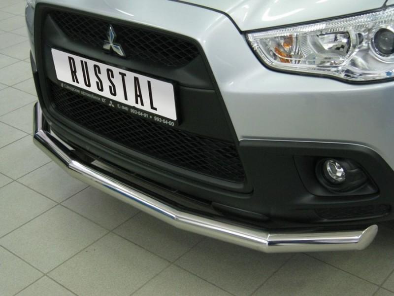 Защита переднего бампера d57 (5 секций) для Mitsubishi ASX, Slitkoff MAZ-000720