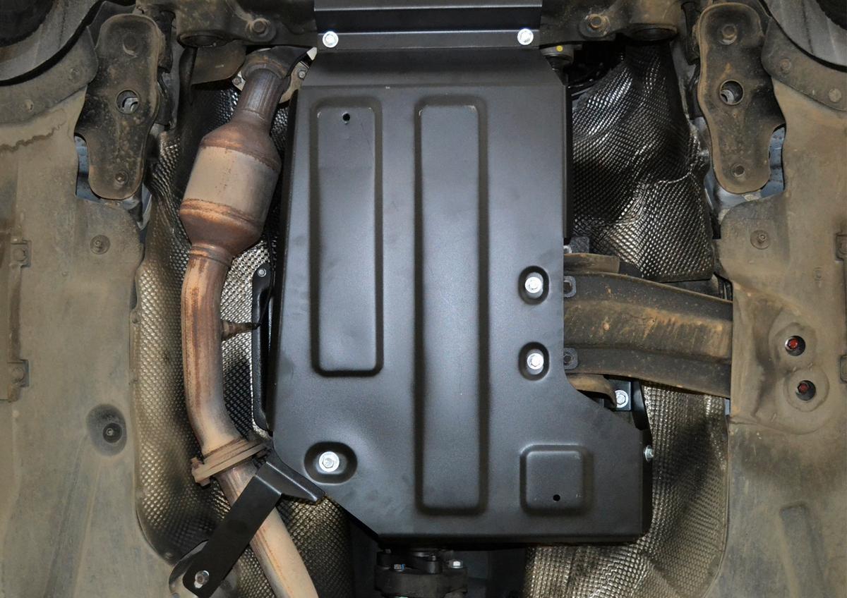 Защита КПП и РК АвтоБроня для Haval H8 (V - 2.0T) 2014-2017, штампованная, сталь 1.8 мм, с крепежом, 111.09414.1