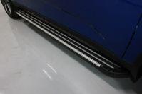 Пороги алюминиевые "Slim Line Silver" 1720 мм для автомобиля Kia Soul 2019- TCC Тюнинг арт. KIASOUL19-15S