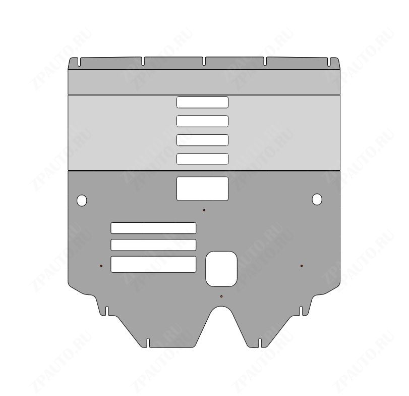 48.07ABC Защита картера ДВС и КПП CHANGAN UNI-T, (2020-) (Алюминий 4мм)
