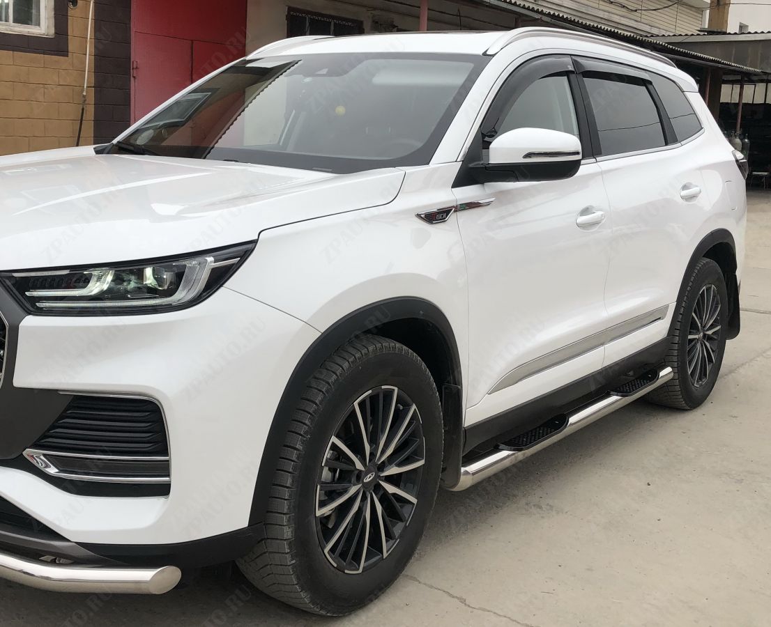 Пороги труба с проступью для автомобиля XCITE X-Cross 8 2025 арт. XCX-CR.8.25.93
